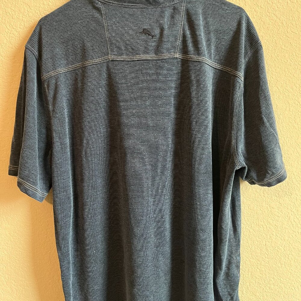 Tommy Bahama Men's Blue Pinstripe Houston Astros Polo Shirt Size XL Sports Fan - Picture 2 of 7